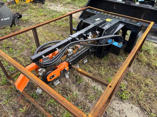 New Mower King Ecssct72 74in. Trencher Skid Steer Attachment