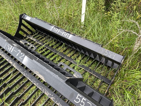 New Greatbear 66in. Hydraulic Rock Bucket Skid Steer Attachment