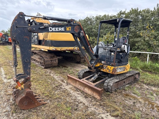 2016 JOHN DEERE 35G HYDRAULIC EXCAVATOR SN: 276551 powered by John Deere diesel engine, equipped