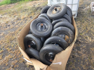 (3) Wheel Barrel Tires Support Equipment