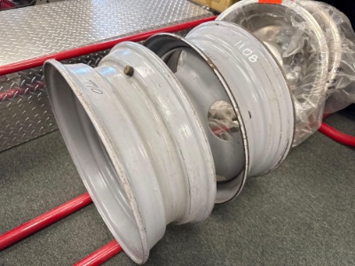 (2) Used Steel Wheels, Fits Older Gm Support Equipment
