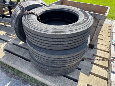 (3) Advanta 255/70r22.5 Tires