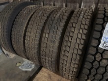 (4) NEW TIRES 12R22.5 16PR 152/148L SUPPORT EQUIPMENT