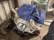 GROUP OF TARPS SUPPORT EQUIPMENT