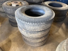 (4) TIRES MISC SIZES - YOKOHAMA / TRAIL FINDER HT SUPPORT EQUIPMENT