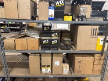 WIX FILTERS, LINCOLN BATTERY WITH CHARGER, MISC TOOLS SUPPORT EQUIPMENT