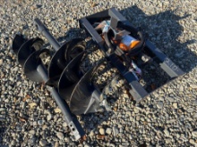 NEW WOLVERINE ADB-13-1218R AUGER DRIVE & BIT SKID STEER ATTACHMENT includes 12in. & 18in.