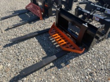 NEW WOLVERINE FK-11-48W PALLET FORKS SKID STEER ATTACHMENT