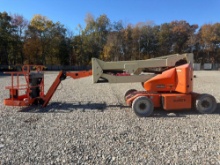 JLG E450AJ ELECTRIC BOOM LIFT SN:217184 electric powered, equipped with 45ft. platform height,