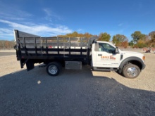 2018 FORD F550 STAKE TRUCK VN:F23525 4x4, powered by diesel engine, equipped with automatic