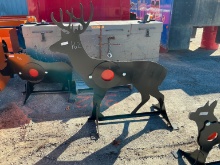 NEW 3/8IN. AR500 STEEL DEER SHOOTING TARGET NEW SUPPORT EQUIPMENT w/ heart flapper.