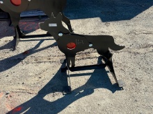 NEW 3/8IN. AR500 STEEL COYOTE SHOOTING TARGET NEW SUPPORT EQUIPMENT w/ heart flapper.