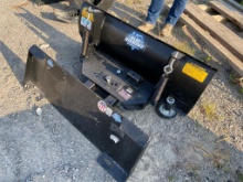 UNUSED BLUE DIAMOND 48IN. ANGLE BLADE SKID STEER ATTACHMENT