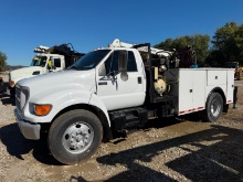 2003 FORD F650SD SERVICE TRUCK VN:3FDNF65Y93MB06465 powered by Cummins diesel engine, equipped with