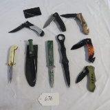 Folding, Hunting Knives, Sheath, & Blade