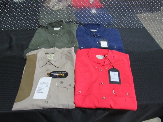 (Qty - 4) Men's Beretta Brand Shooting Shirts-