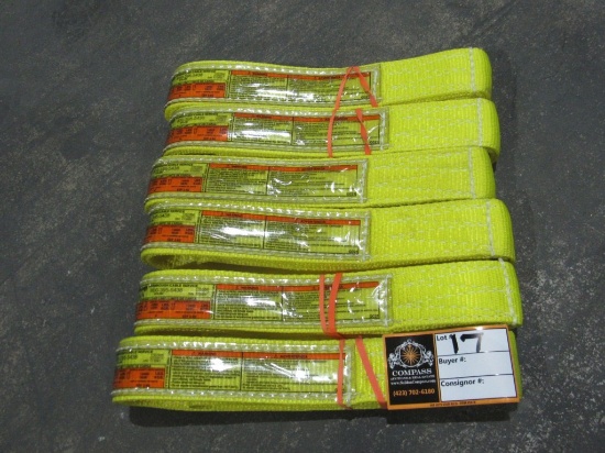 (Qty - 6) **NEW** 4' Nylon Rigging Slings-