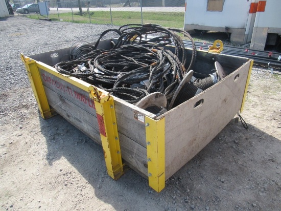 Crate of Braided Steel Cable and Slings-