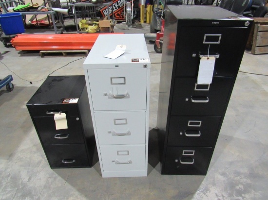 (Qty - 3) Filing Cabinets-