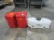 Waste Bins and Sprayer Tank-