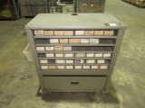 Rolling Parts Cabinet and Contents-