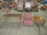 Chair, Table and End Table-