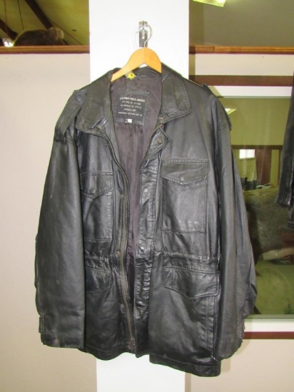 Leather Army Jacket and Pants-