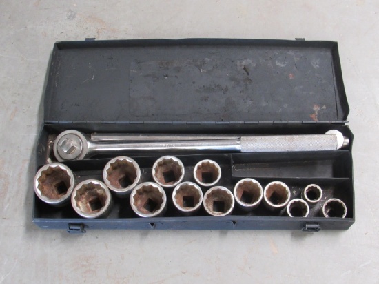 3/4" Socket Wrench and 12 Point Socket Set-