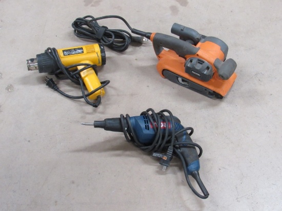 Belt Sander, Screw Gun and Heat Gun-