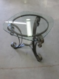 Glass Top End Table-