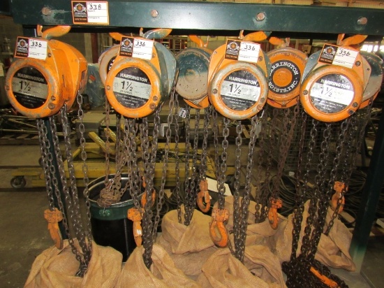 (Qty - 4) 1-1/2 Ton Chain Hoist-