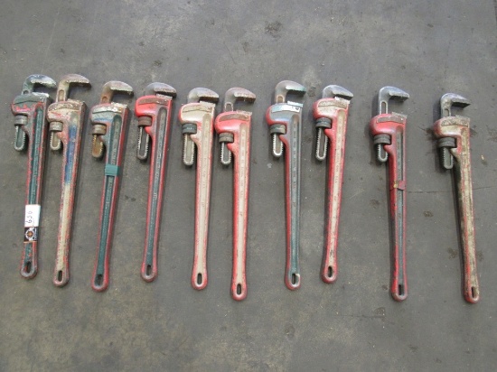 (Qty - 10) Pipe Wrenches-