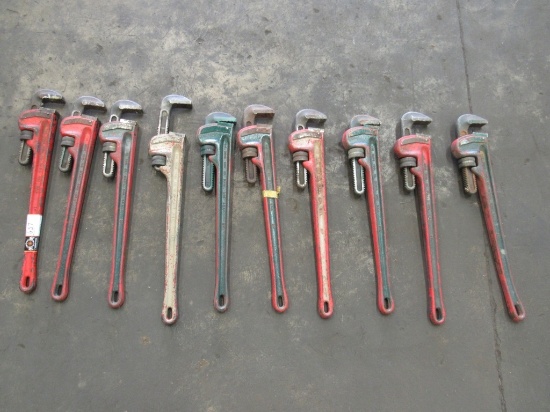(Qty - 10) Pipe Wrenches-