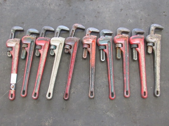 (Qty - 10) Pipe Wrenches-