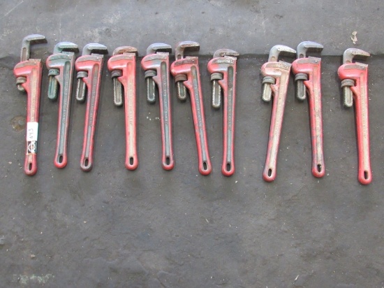 (Qty - 10) Pipe Wrenches-