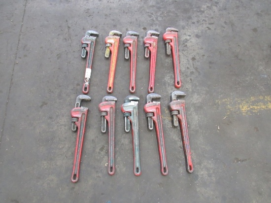 (Qty - 10) Pipe Wrenches-