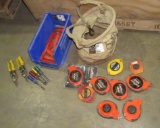 Tool Bag, Box Cutters and Measuring Tape-