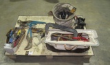 Assorted Tools, Tool Bag and Brushes-