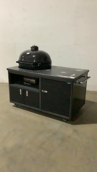Primo Ceramic Charcoal Grill w/ Grill Station-