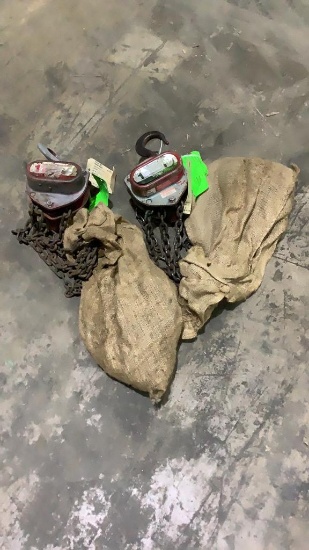 (qty - 2) 1 Ton Chain Hoists-