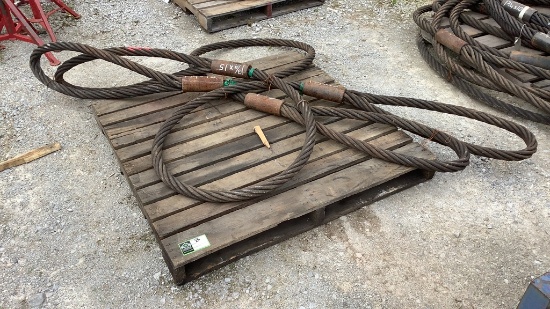 (qty - 2) Braided Steel Slings-