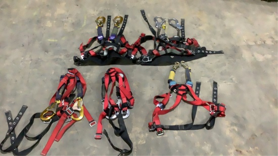 (Qty - 5) Complete Harnesses w/ Fall Protectors-