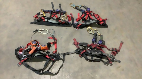(Qty - 4) Complete Harnesses w/ Fall Protectors-
