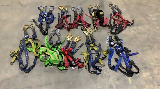 (Qty - 10) Complete Harnesses w/ Fall Protectors-