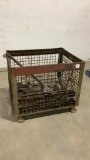 Warehouse Basket and Assorted Metal-