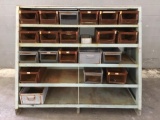 Steel Stack Bins w/ Storage Shelf