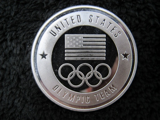 1 Troy Ounce US Olympic Silver Round-