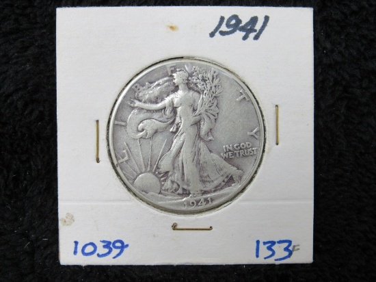 1941-P Walking Liberty Silver Half Dollar-