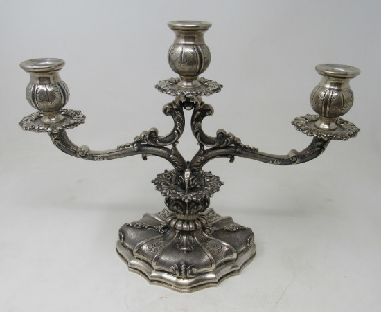 Italian Silver Candelabra-