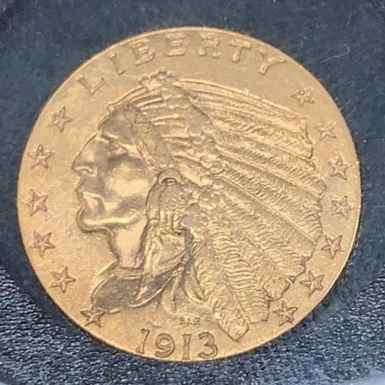 1913 $2.5 Gold 1/4 Eagle-